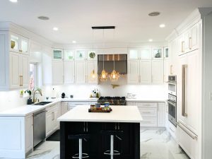 black white kitchen renovation brampton