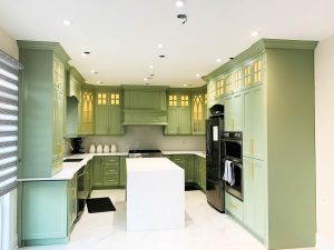 green kitchen renovation brampton