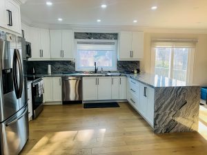 grey white kitchen renovation mississauga
