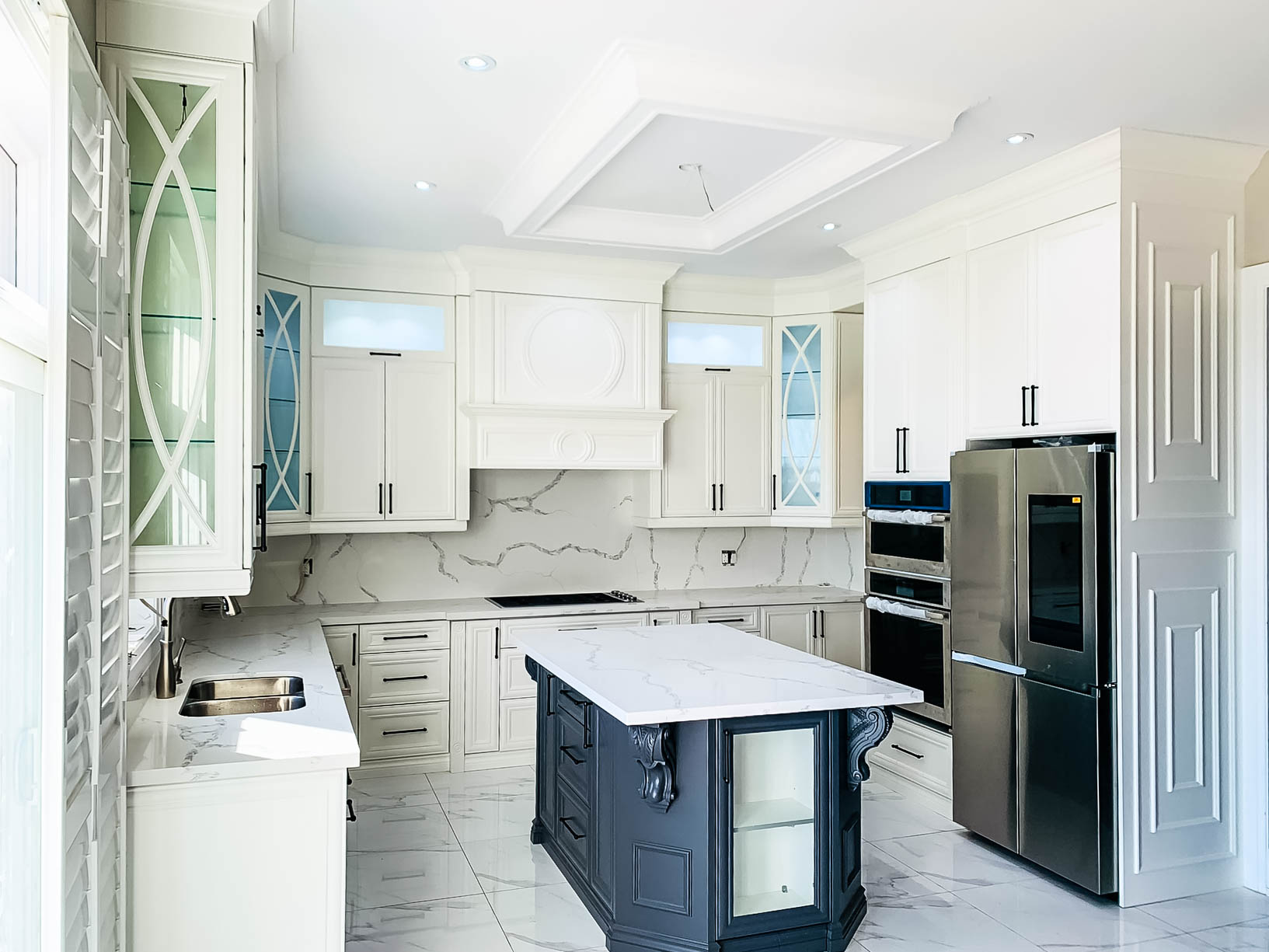modern white kitchen renovation burlington